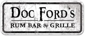 Logo for Doc Fords Rum Bar & Grille, a restaurant on Fort Myers Beach.