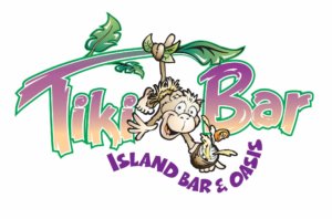 Logo for the Tiki Bar restaurant at the Lighthouse Resort on Fort Myers Beach.