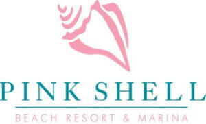 Logo for the Pink Shell Beach Resort & Marina, a full service resort on Fort Myers Beach.