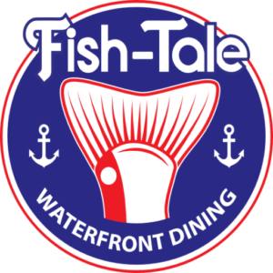 Logo for Fish Tale Waterfront Dining on Fort Myers Beach.