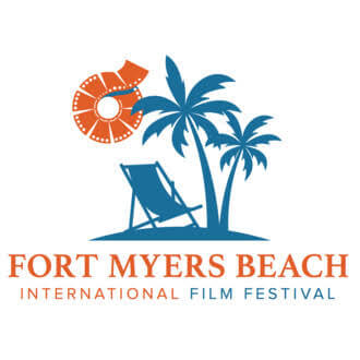 Logo for the Fort Myers Beach International Film Festival.