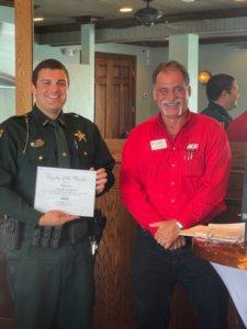 Deputy Derek Matera receives his Deputy of the Month award for May 2021