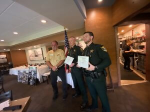 Deputies Adam Wright and Vernon Speak are honored as Deputies of the Month.
