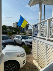 The FMB Chamber main office flies the Ukrainian flag.