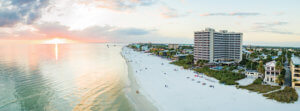 A view of Diamondhead Beach Resort and A Stunning Sunset.