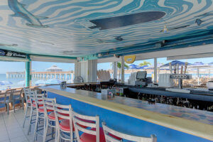 The open air bar at Pierside Grill on Fort Myers Beach.