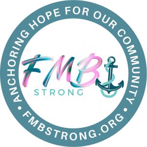 The logo for FMB Strong: Anchoring Hope For Our Community. fmbstrong.org.