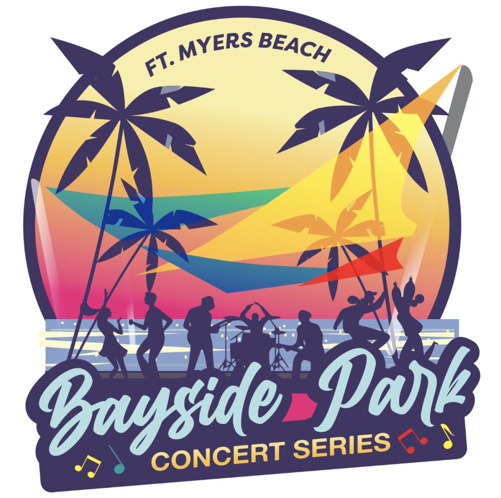 Logo for the Bayside Park concert series on Fort Myers Beach.