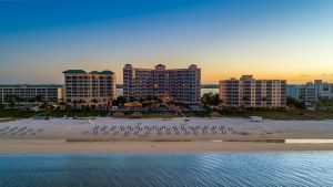 The pink shell beach resort and marina.
