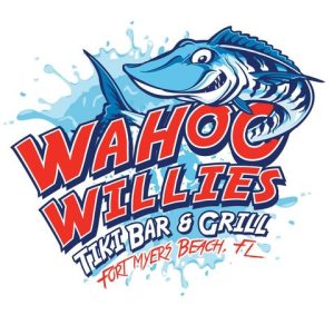 Logo for Wahoo Willies Tiki Bar and Grill Fort Myers Beach FL.