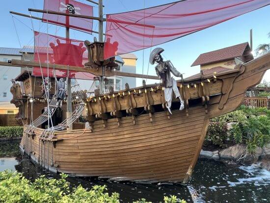 The replica pirate ship at Smugglers Cove Adventure Golf.