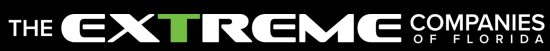 Logo with bold “EXTREME” text, green “T,” and white lettering on black background: “THE EXTREME COMPANIES OF FLORIDA.”