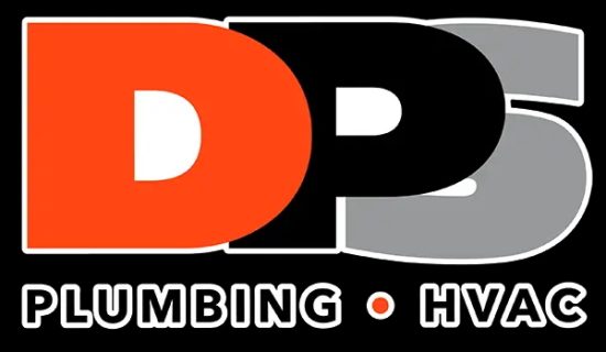 DPS logo with bold red “D”, black “P”, and gray “S” above “PLUMBING • HVAC” on a black background.